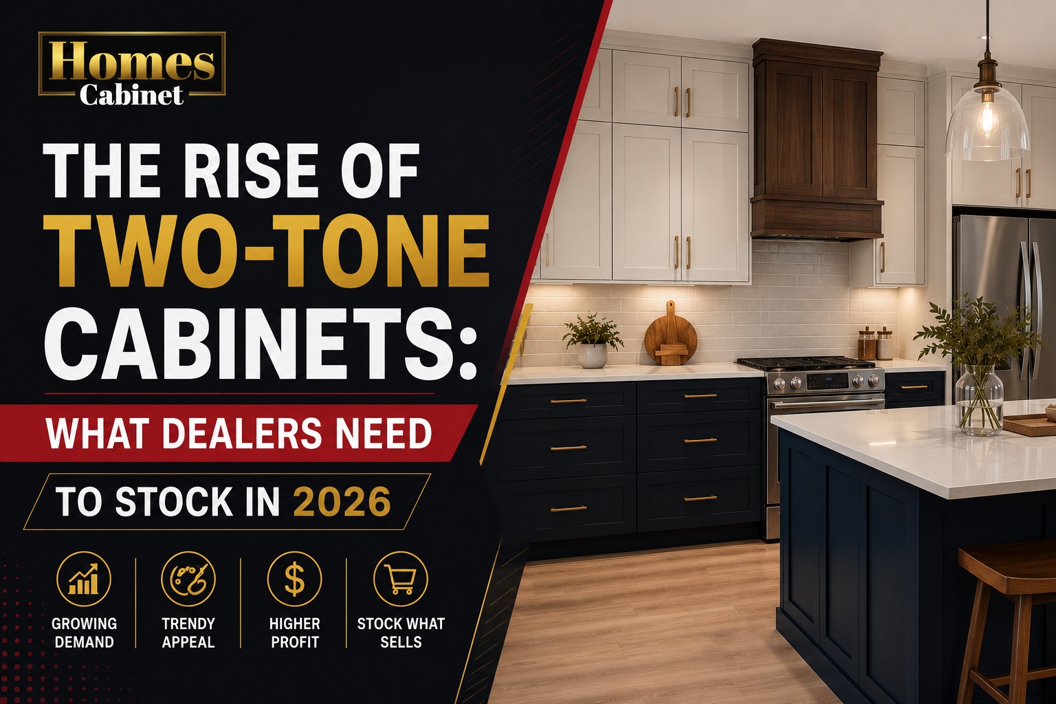 Two-Tone Cabinets: What Dealers Need to Stock in 2026