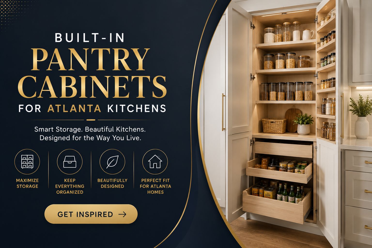 Built-In Pantry Cabinets for Atlanta Kitchens