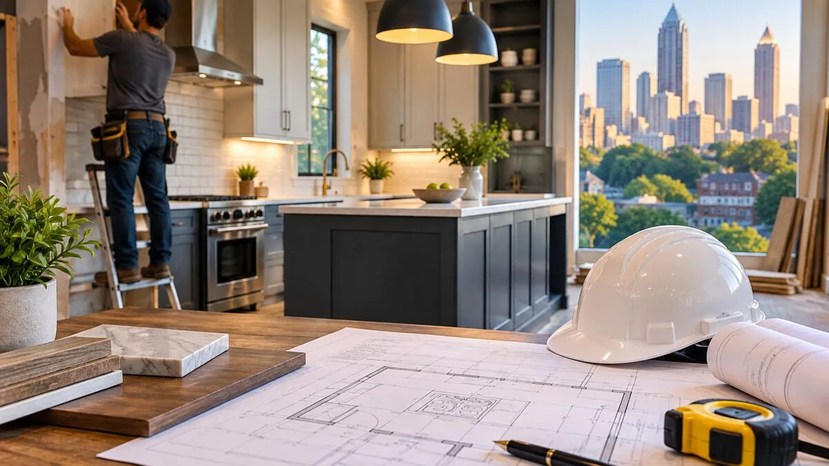 Editorial illustration for Do You Need a Permit for a Kitchen Remodel in Atlanta? A Homeowner's Guide