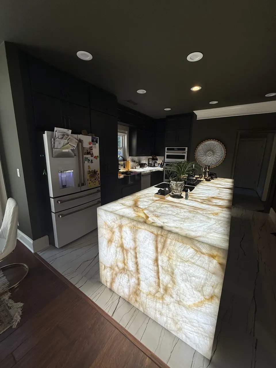 Backlit Stone & Dark Cabinetry — after view 6