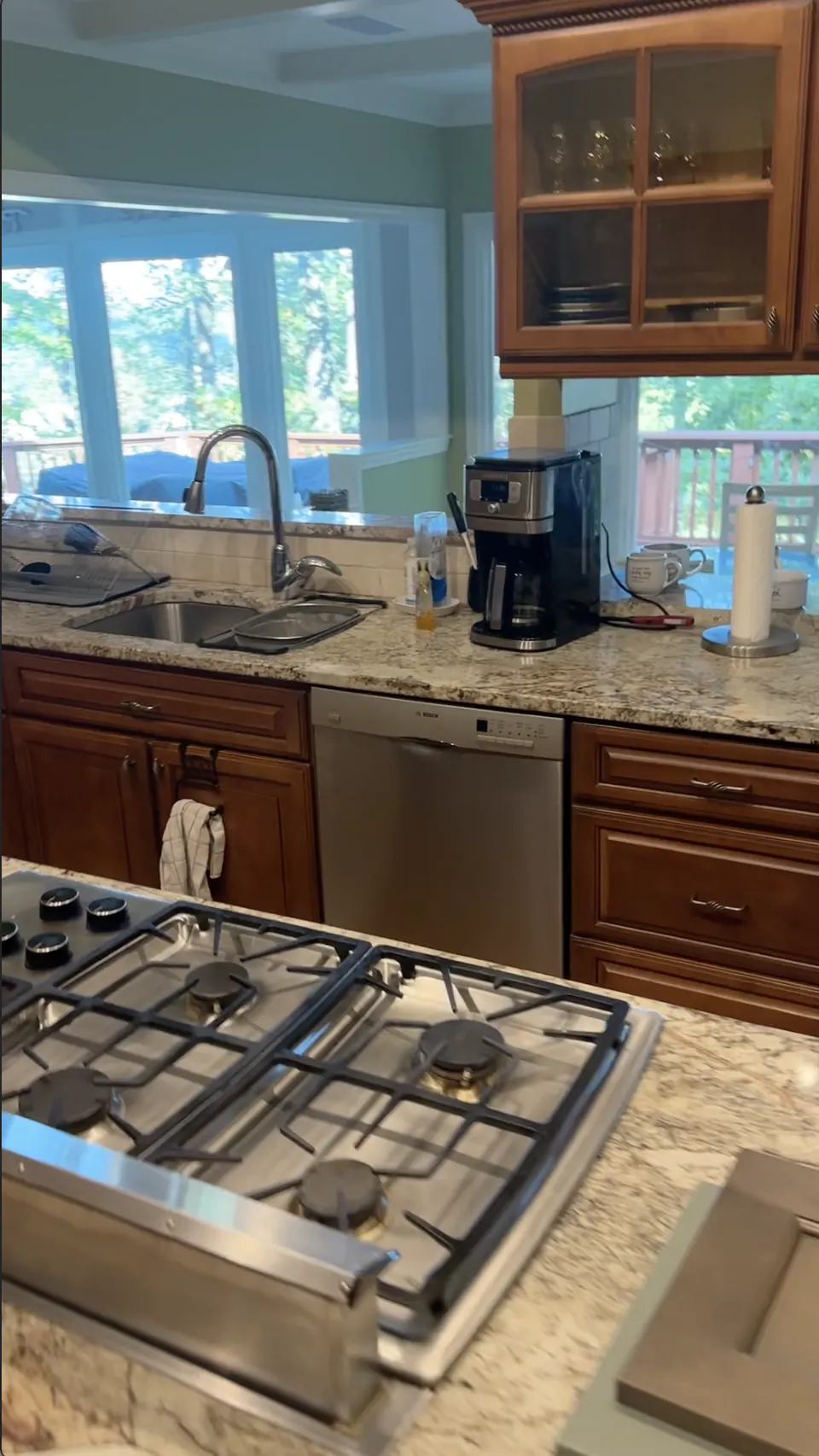 Sage Cabinetry & a Bright Island — before view 1