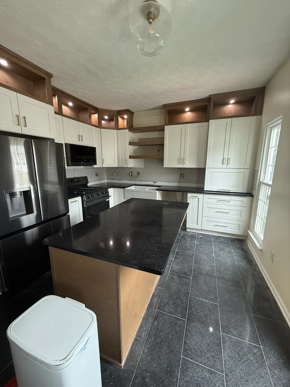 Two-Tone Cabinetry, Dark Surfaces — after view 2
