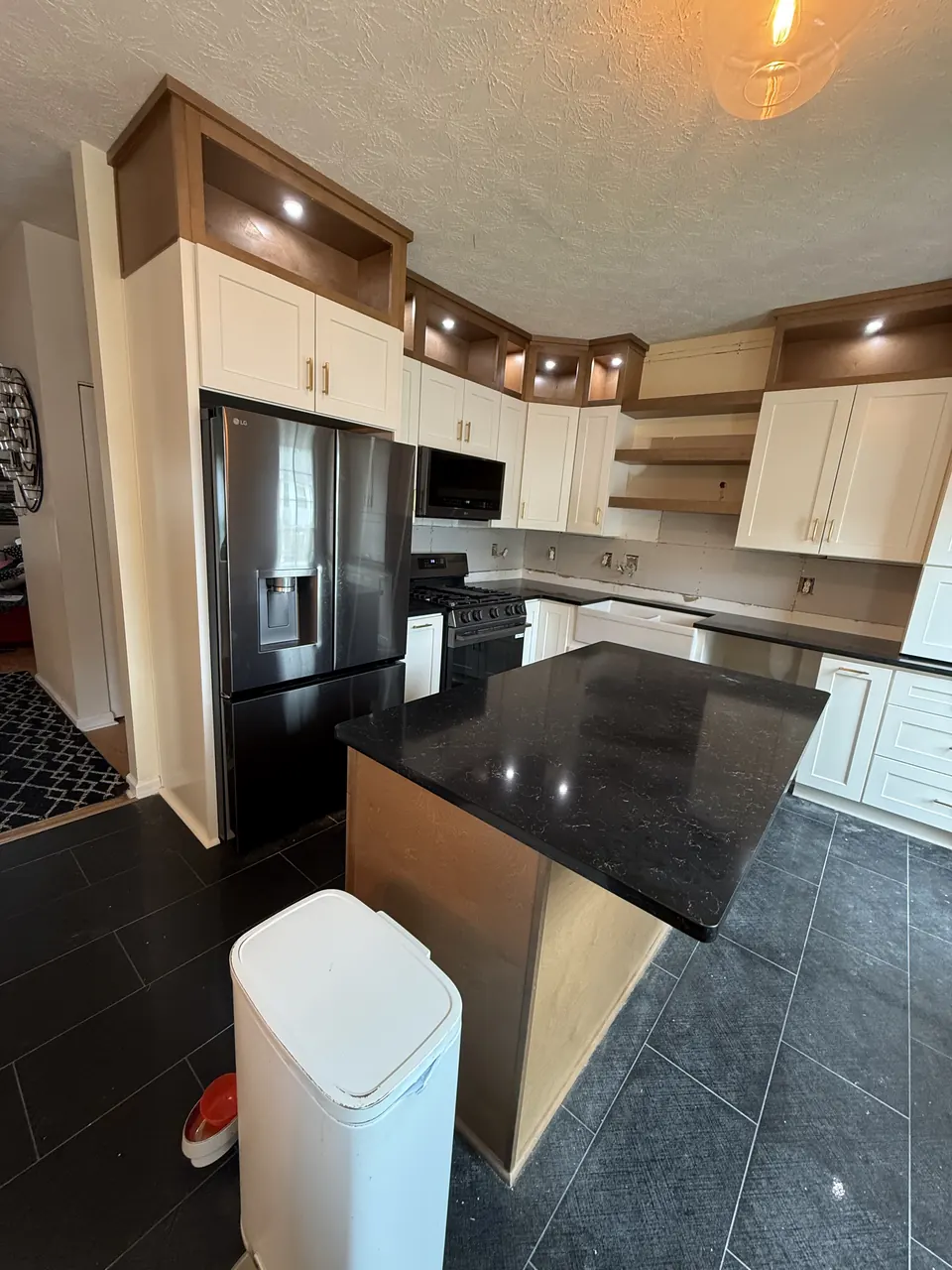 Two-Tone Cabinetry, Dark Surfaces — after view 3
