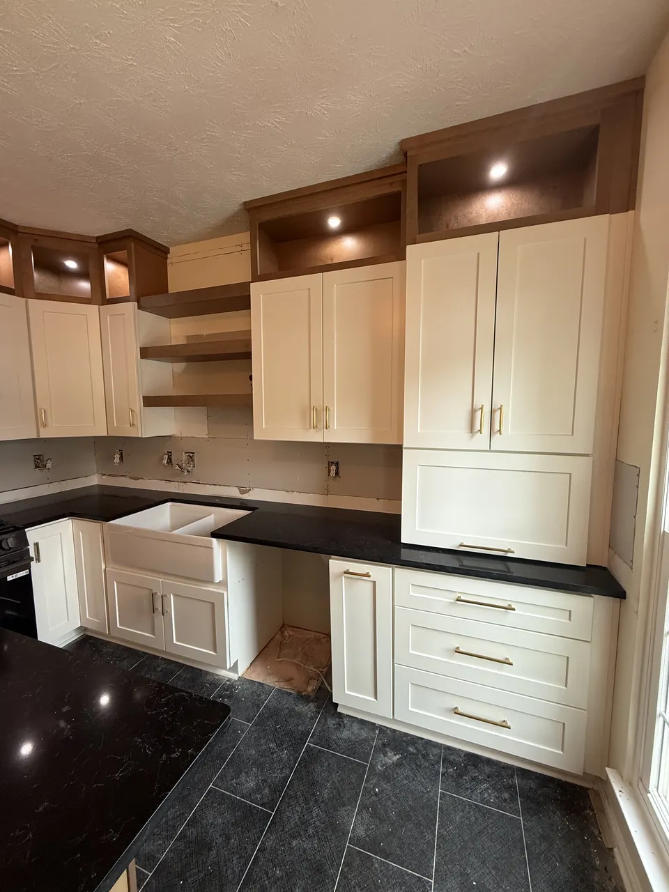 Two-Tone Cabinetry, Dark Surfaces — after view 4