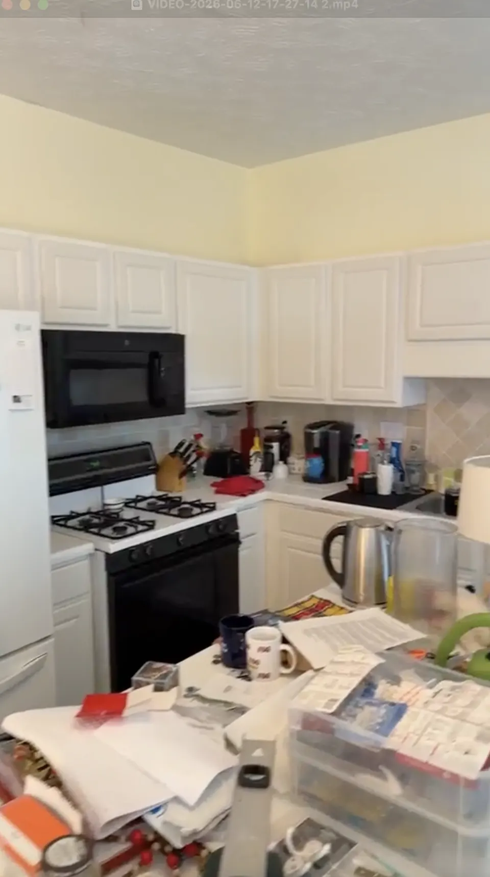 Two-Tone Cabinetry, Dark Surfaces — before view 1