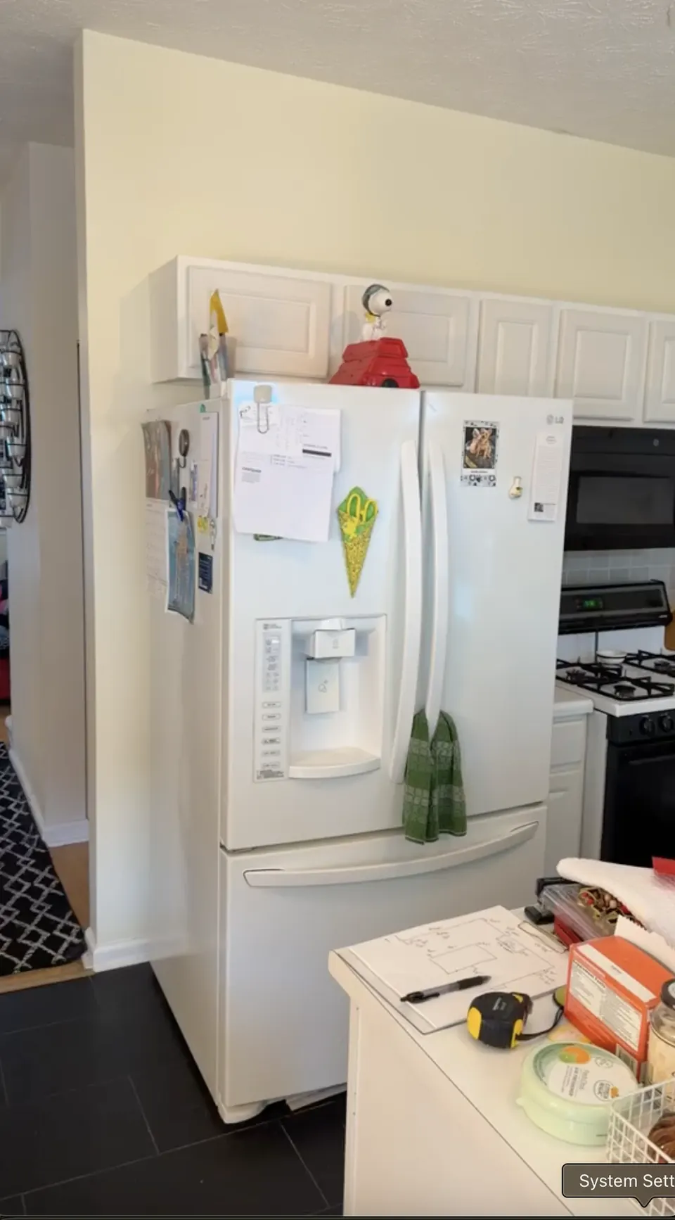 Two-Tone Cabinetry, Dark Surfaces — before view 2