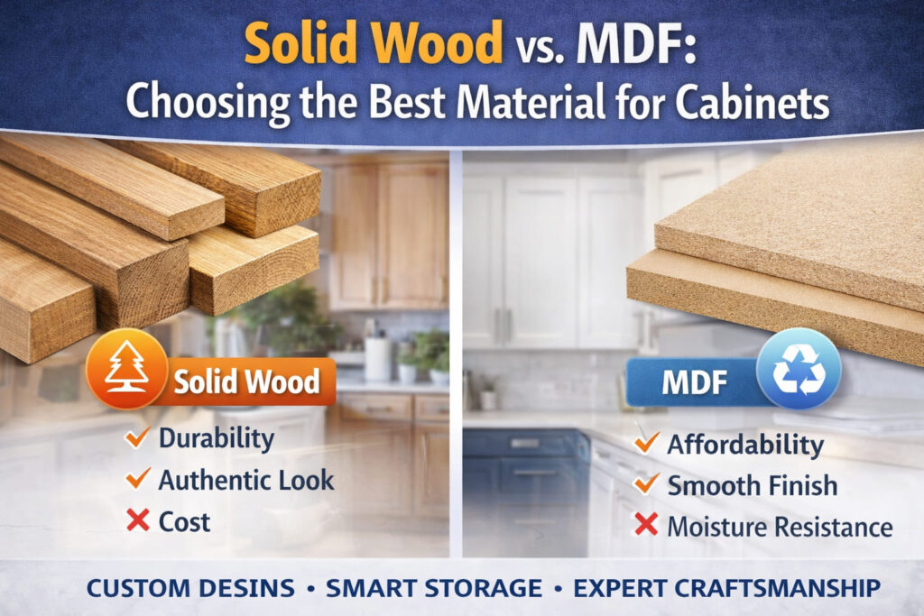 Solid Wood vs MDF Best Material for Cabinets