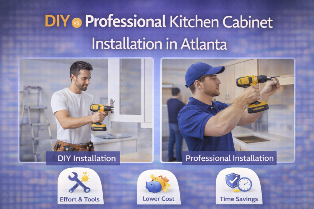 DIY vs Professional Kitchen Cabinet Installation in Atlanta