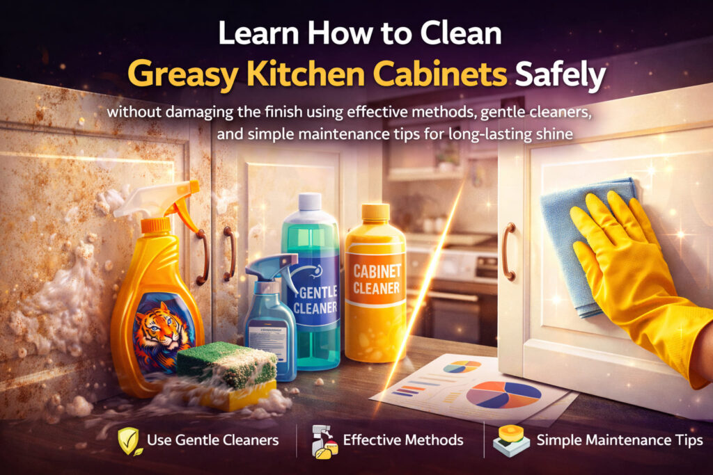 How to Clean Greasy Kitchen Cabinets