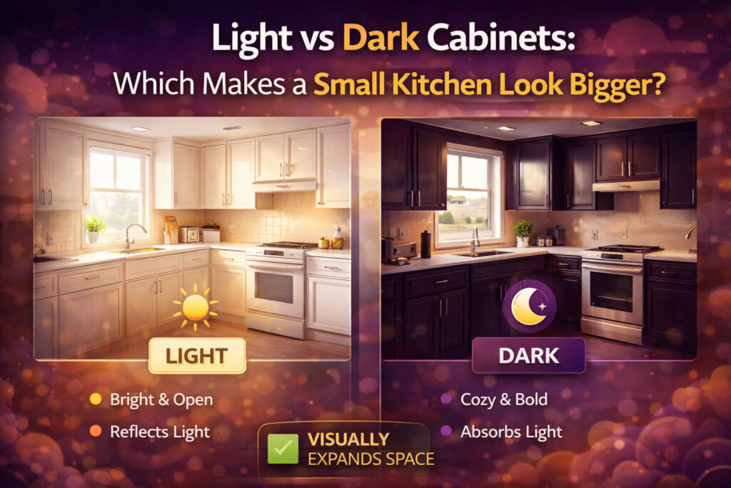Light vs Dark Cabinets Which Makes a Small Kitchen Look Bigger