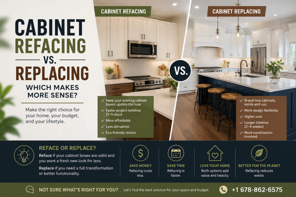 Cabinet Refacing vs Replacing Which Makes More Sense