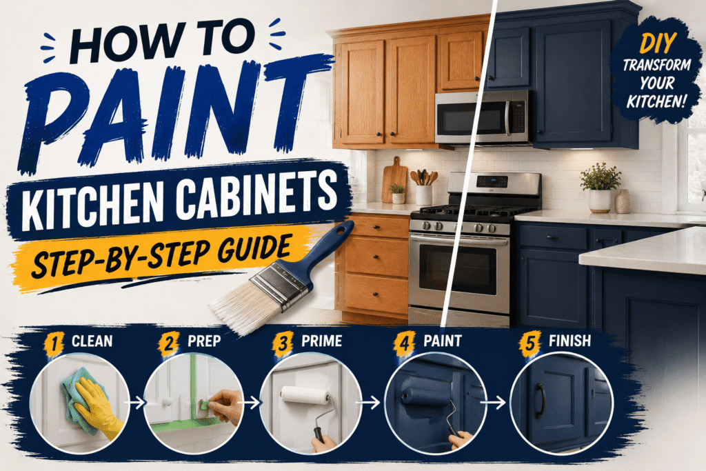 How to Paint Kitchen Cabinets Step by Step Guide